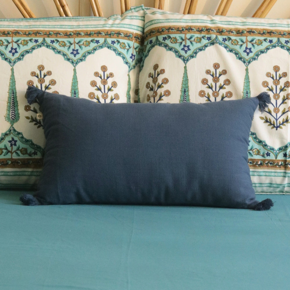 Deep Blue Cotton Cushion