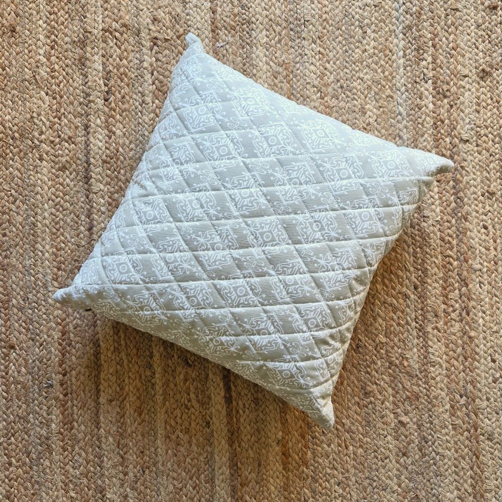 Dholpur Beige Cushion Cover