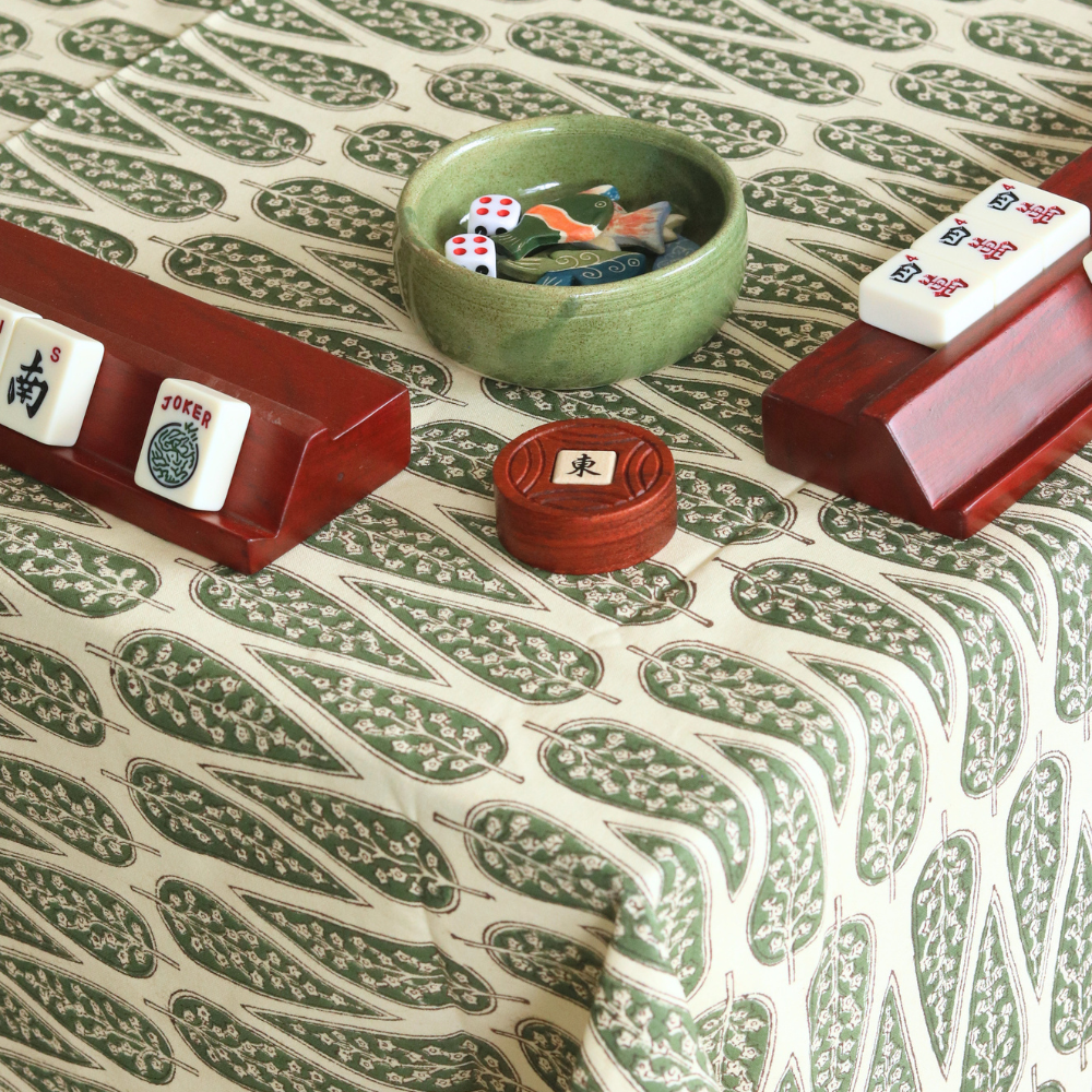Frosted Cypress Mahjong Tablecloth