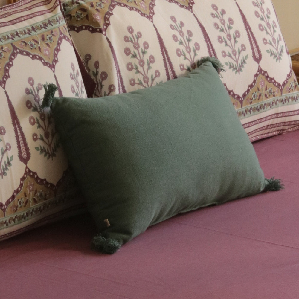 Teal Cotton Cushion
