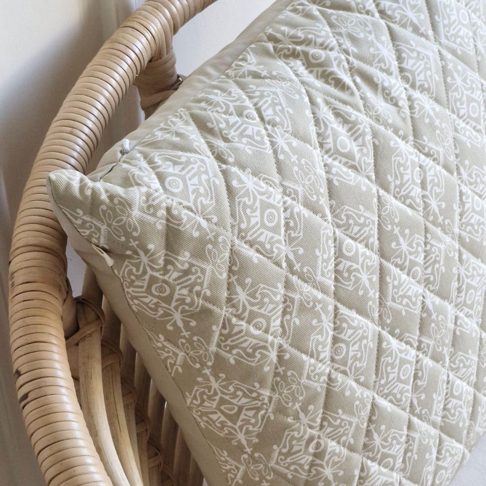 Dholpur Beige Cushion Cover