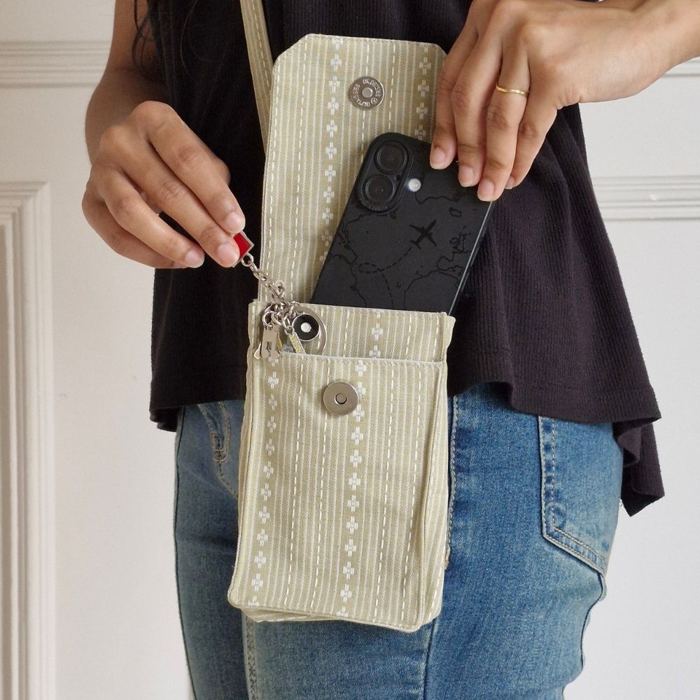 Woven Desert Sand Mobile Pouch