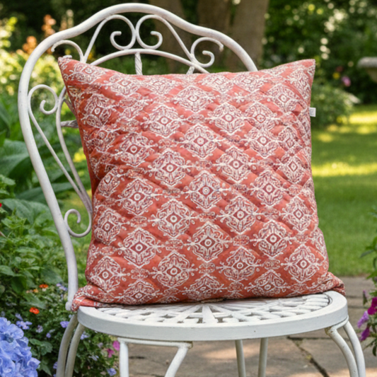 Agra Red Cushion Cover