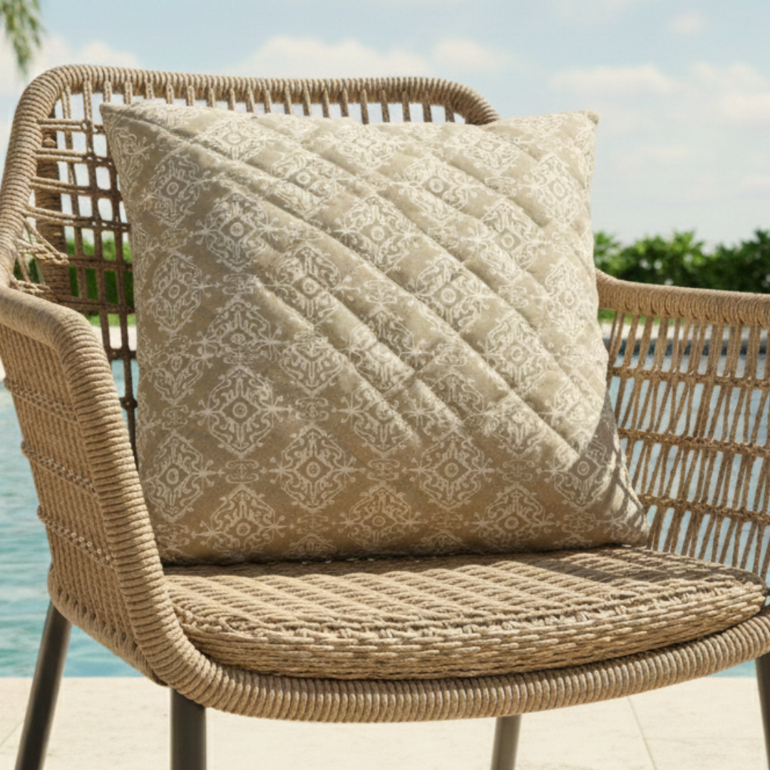 Dholpur Beige Cushion Cover