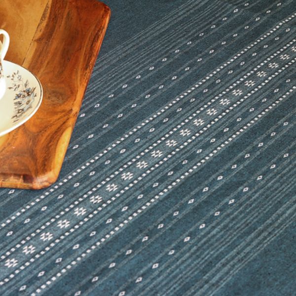 Woven Aegean Blue - Bhujodi Inspired Tablecloth