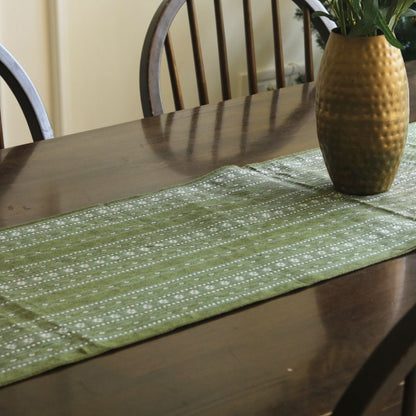 Woven Moss Green Reversible Runner