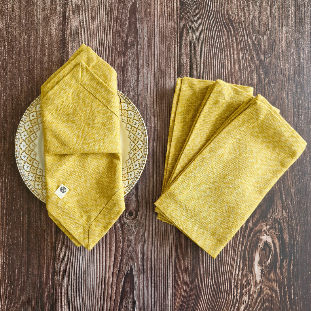 Mustard Chambray - Cotton Table Napkins