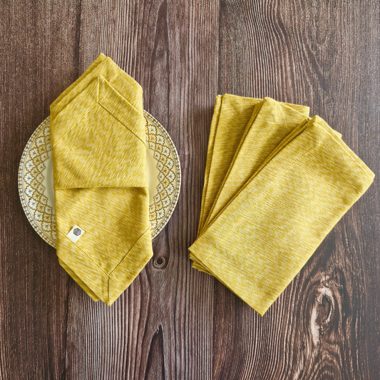 Mustard Chambray - Cotton Table Napkins