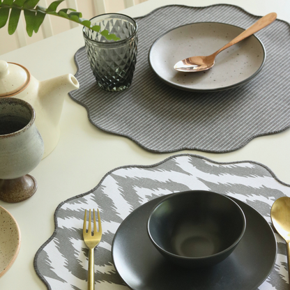 Ikat Grey & Dark Slate Placemats
