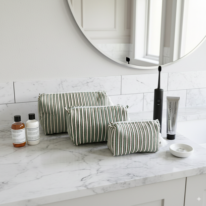 Quilted Pouches - Sage Mirage