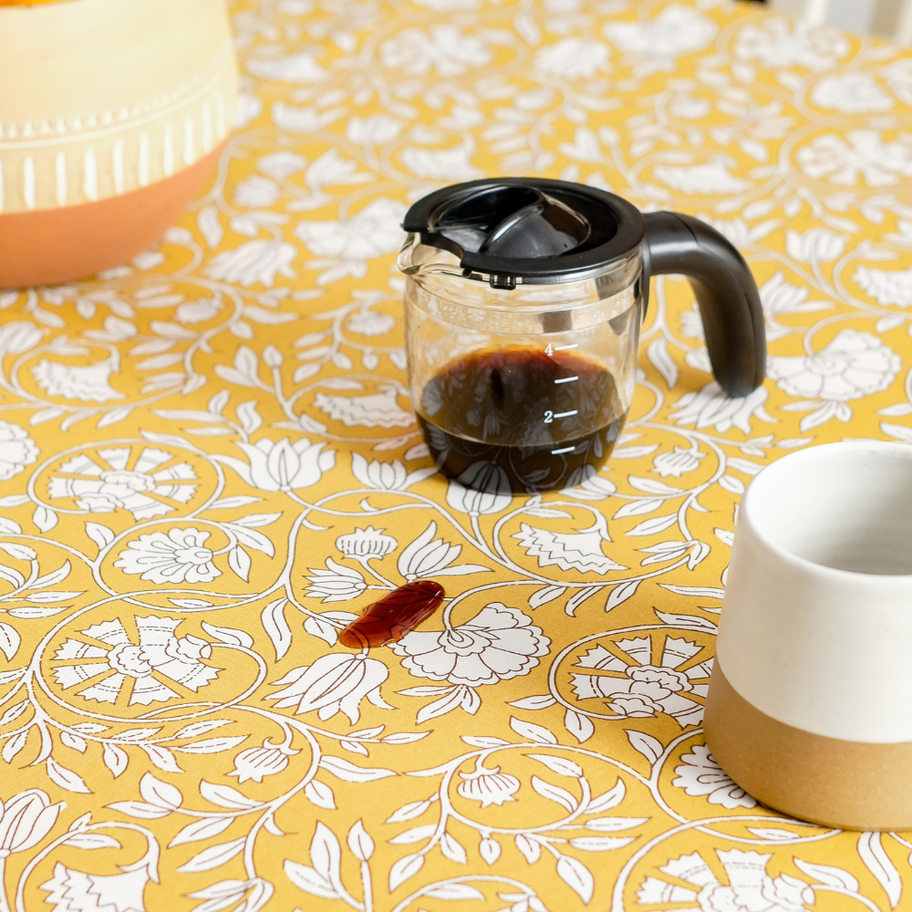 Mustard Fields Cotton Tablecloth