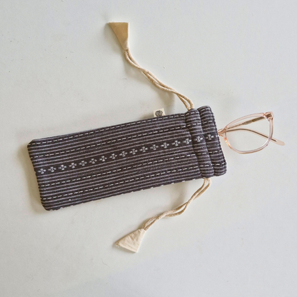 Optical Pouch - Woven Winter Grey