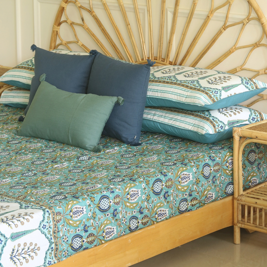 Fable In Teal Bedsheet