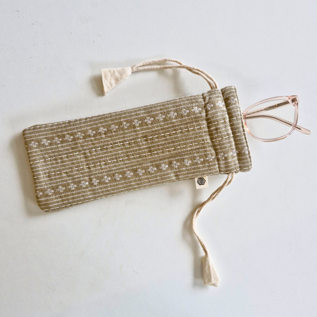 Optical Pouch - Woven Desert Sand