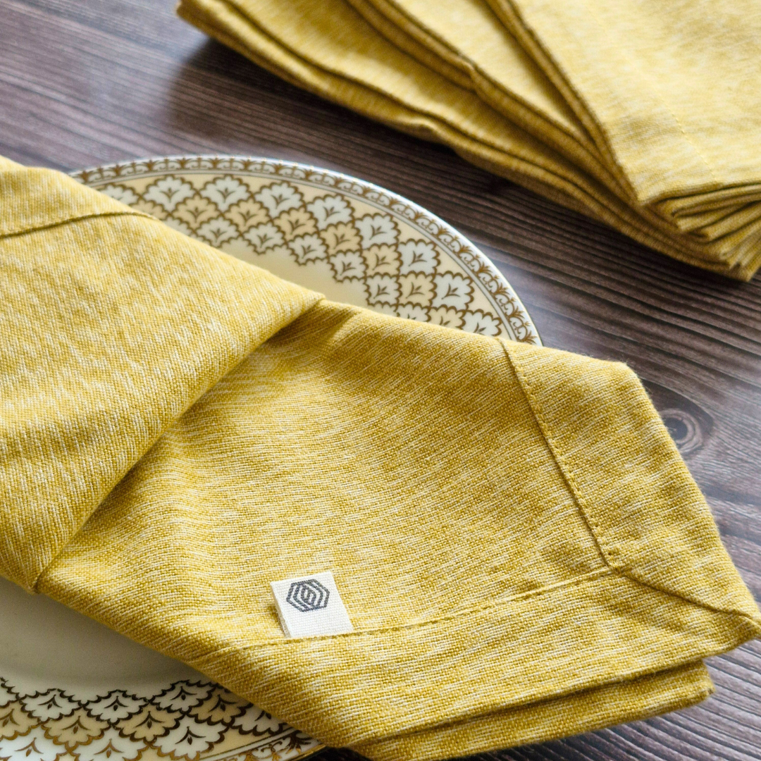 Mustard Chambray - Cotton Table Napkins