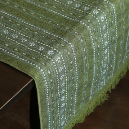 Woven Moss Green Reversible Runner