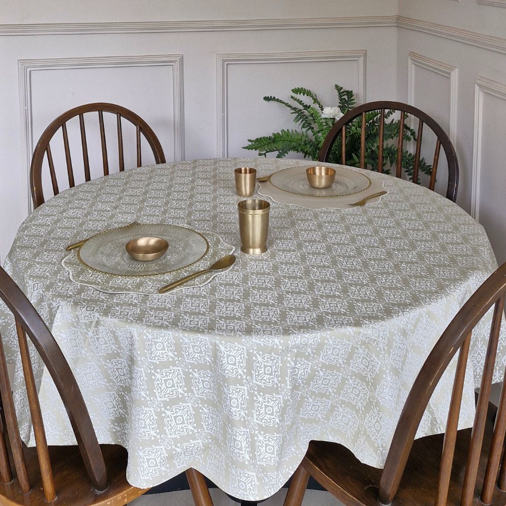 Dholpur Beige Tablecloth