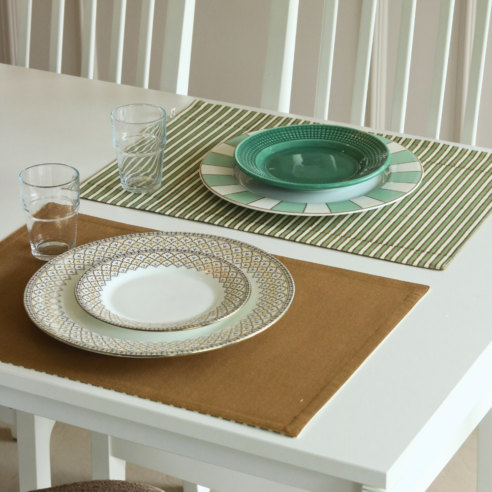 Sage Mirage & Tan Placemats