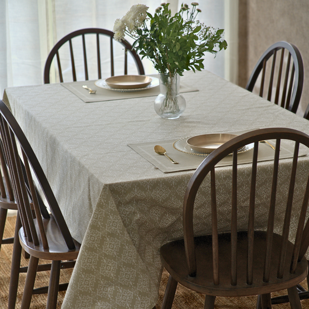 Dholpur Beige Tablecloth