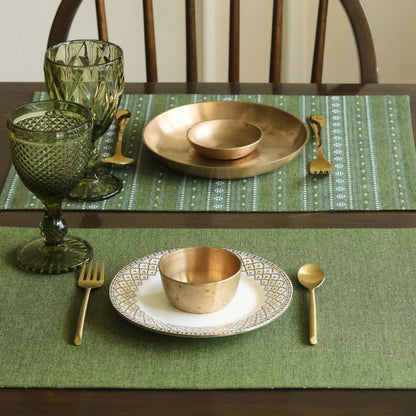 Woven Moss Green Placemats