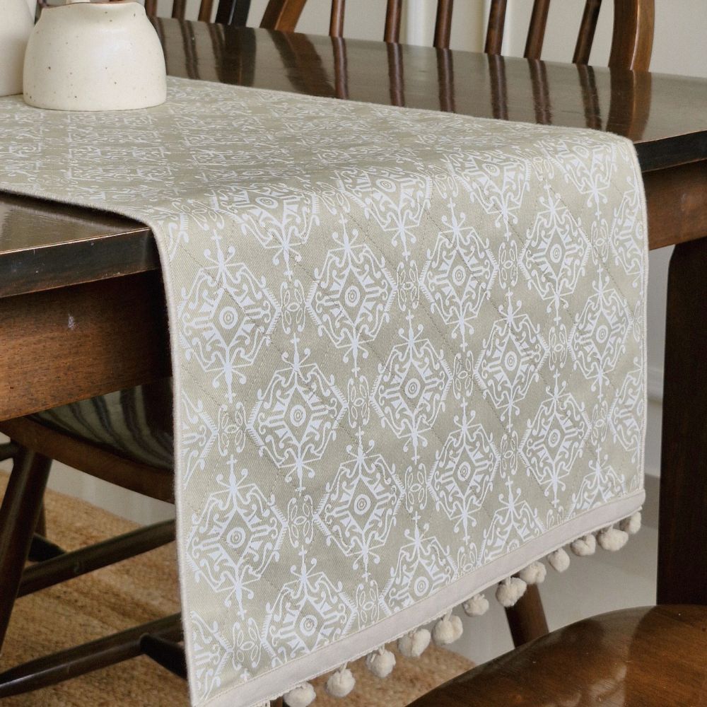 Dholpur Beige Reversible Runner