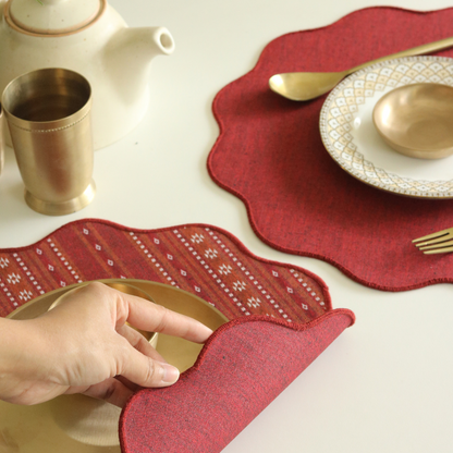 Woven Ruby Red Placemats