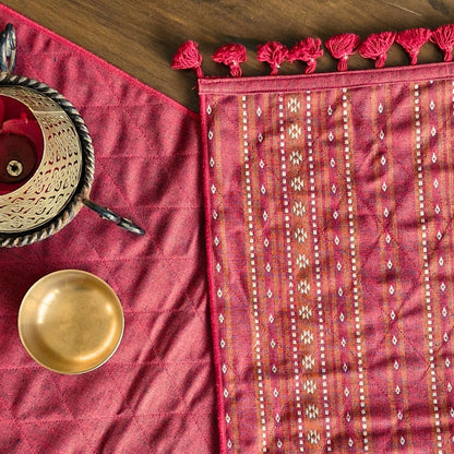 Woven Ruby Red Reversible Runner