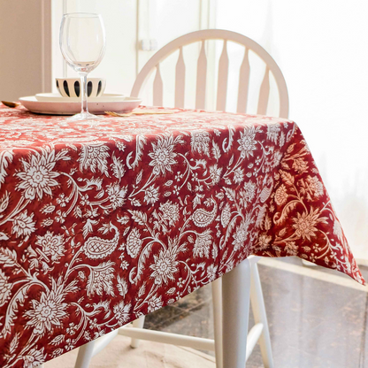 All Over Red Tablecloth