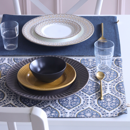 Morning Dew & Woven Aegean Blue Placemats