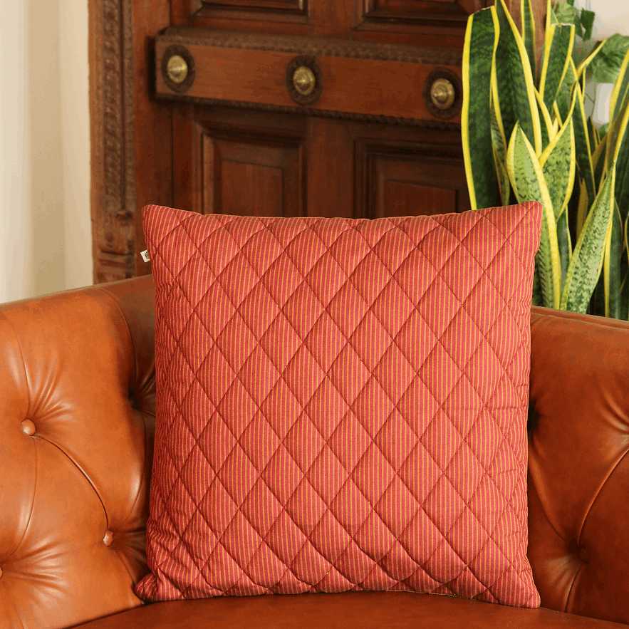 Serene Sunset Cushion Cover Square (18"X18") Red