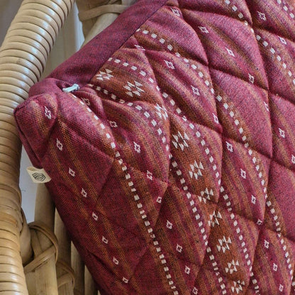 Woven Ruby Red Cushion Cover