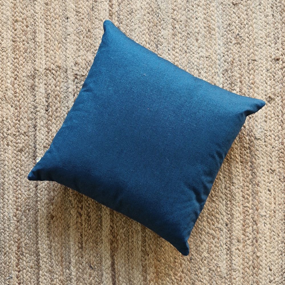 Woven Aegean Blue Cushion Cover