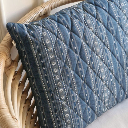 Woven Aegean Blue Cushion Cover
