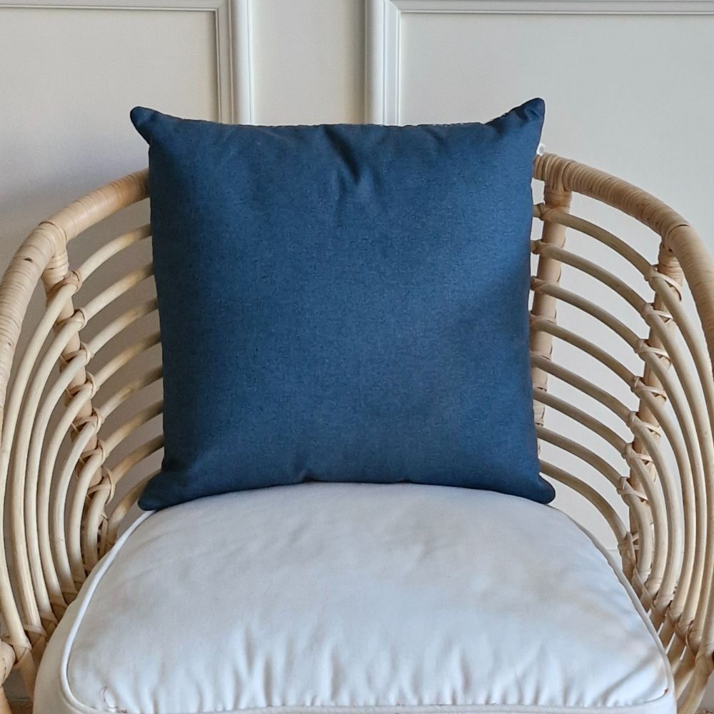 Woven Aegean Blue Cushion Cover