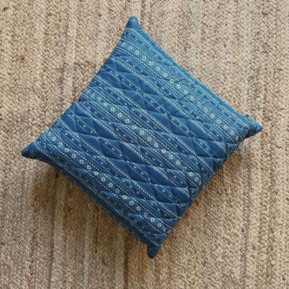 Woven Aegean Blue Cushion Cover