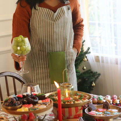 Spill-Resistant, 3-pocket, Cotton Apron - Sage Green Sage Green