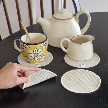 Cotton Coasters - Beige