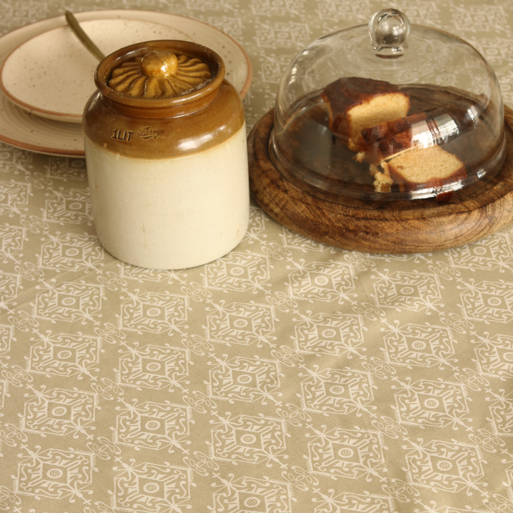 Dholpur Beige Tablecloth