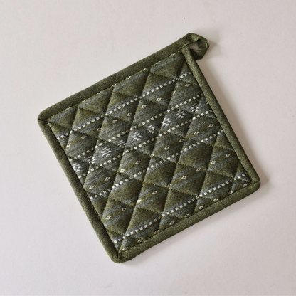 Wipeable & Reversible Pot Holder - Moss Green Moss Green