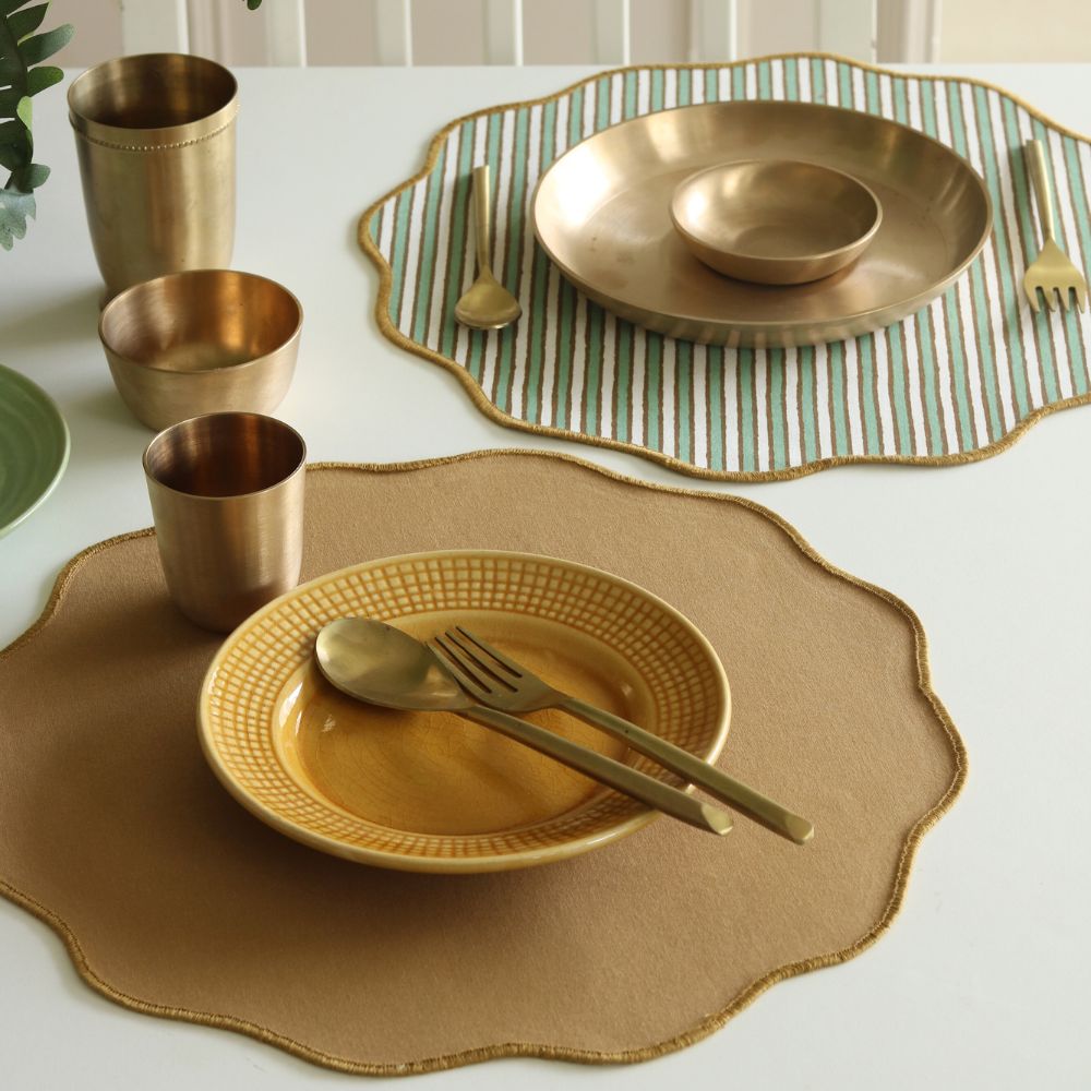 Sage Mirage & Tan Placemats