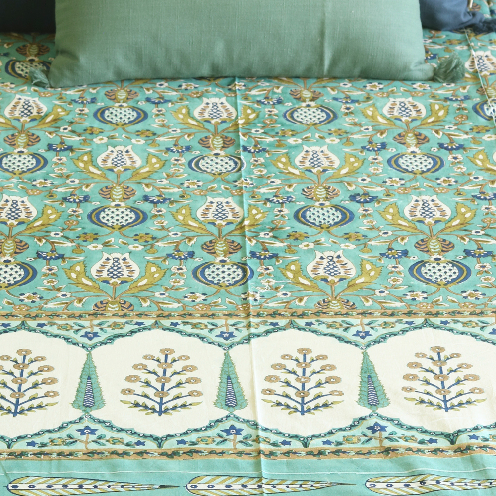 Fable In Teal Bedsheet