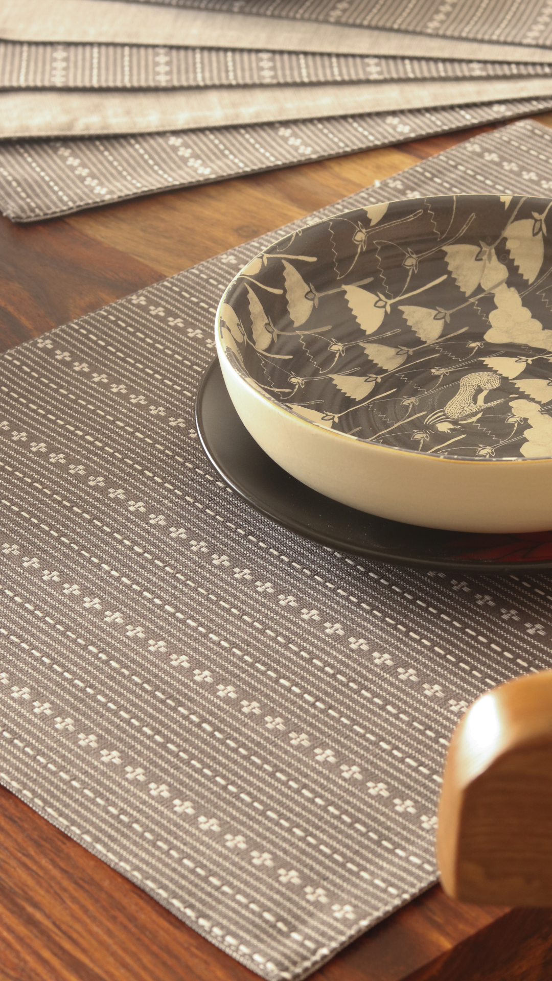 Woven Winter Grey Placemats