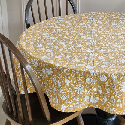 Mustard Fields Cotton Tablecloth