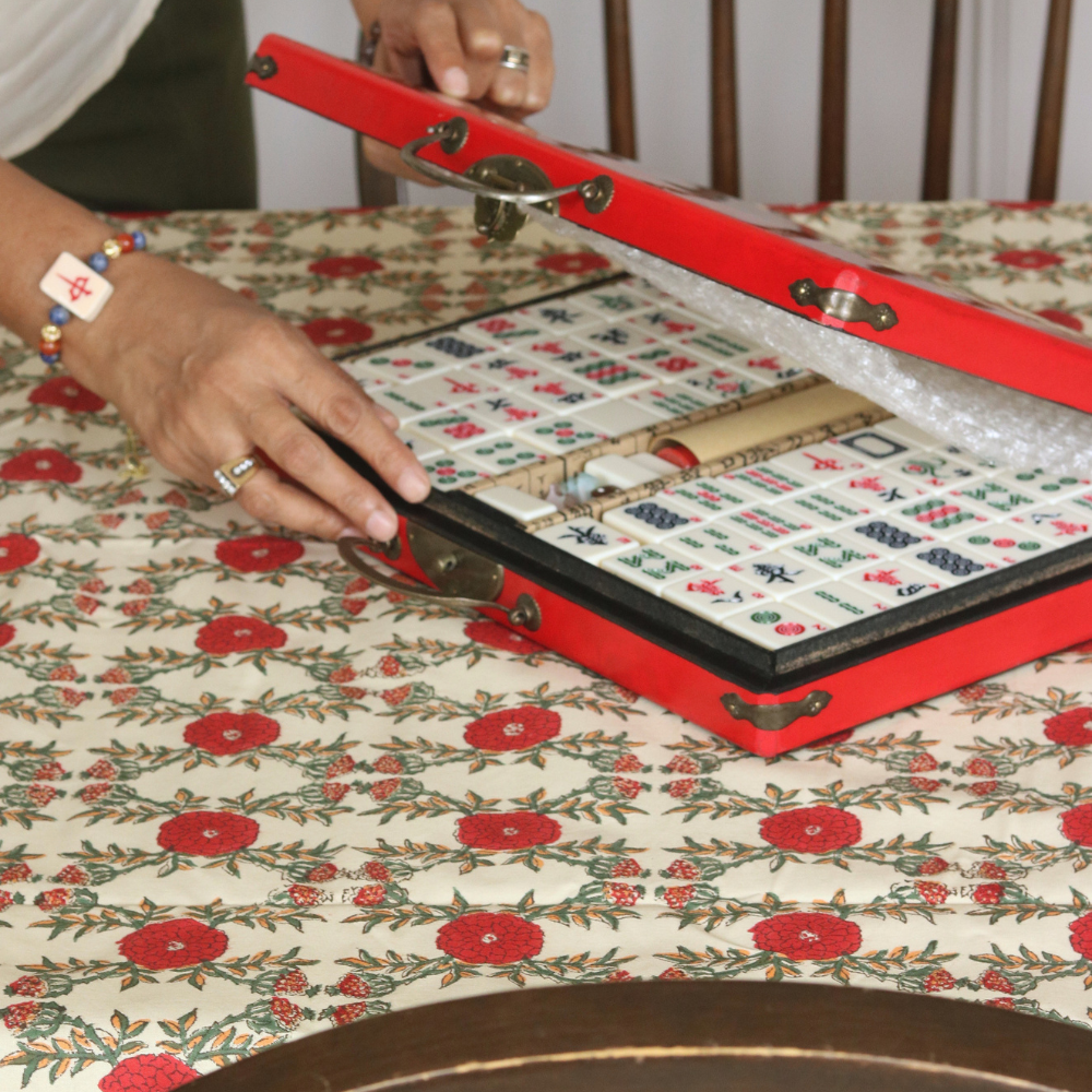 Field of Poppies Mahjong Tablecloth