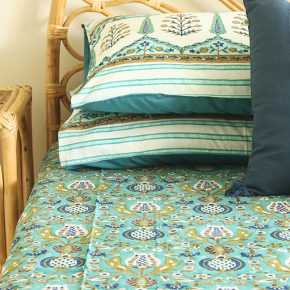 Fable In Teal Bedsheet