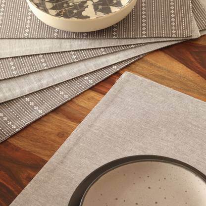 Woven Winter Grey Placemats