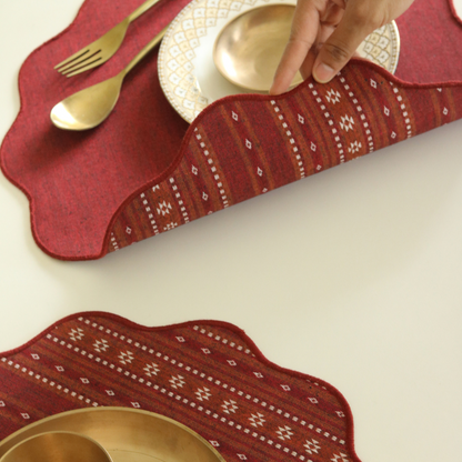 Woven Ruby Red Placemats