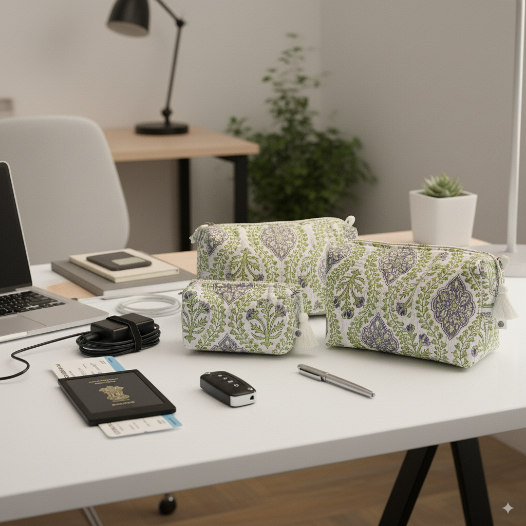 Quilted Pouches - Riverside