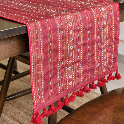 Woven Ruby Red Reversible Runner