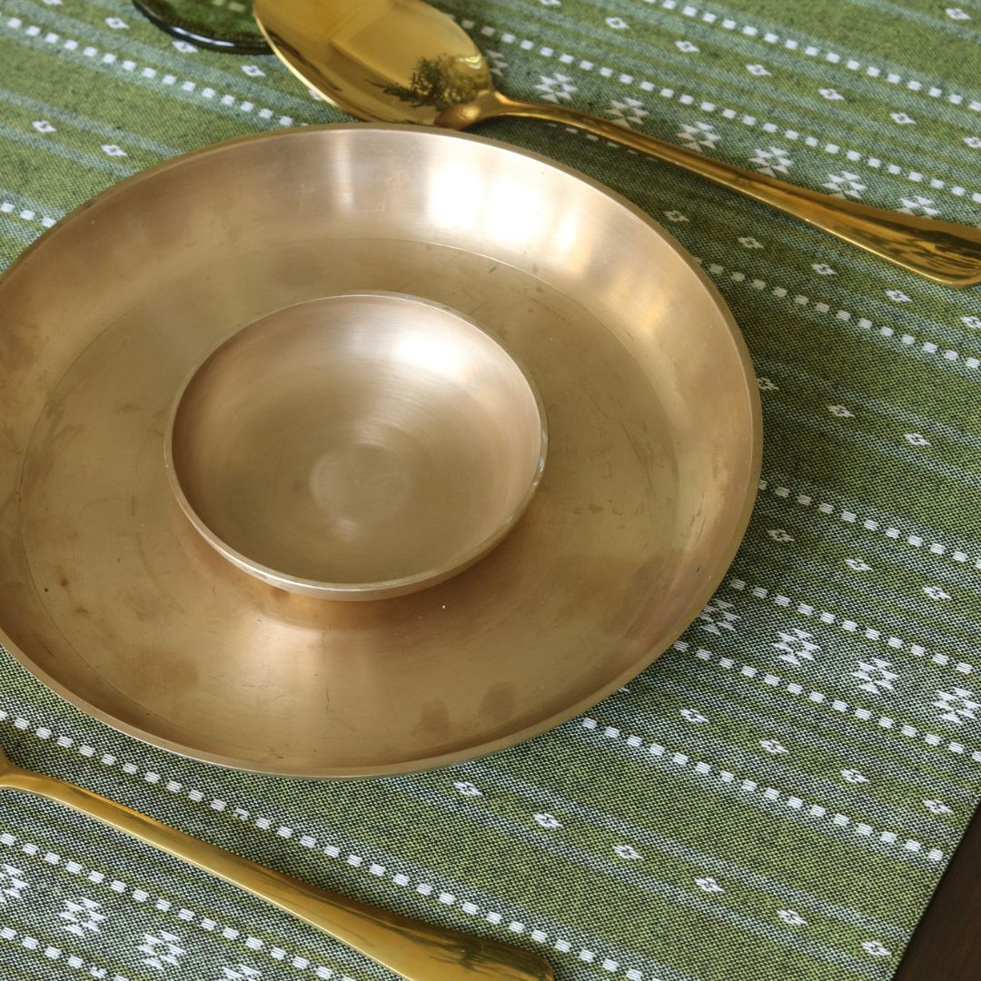 Woven Moss Green Placemats